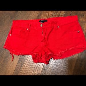 Red forever 21 shorts